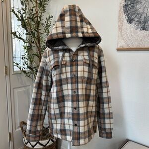 prAna Asgard Hooded Flannel Shirt Jacket